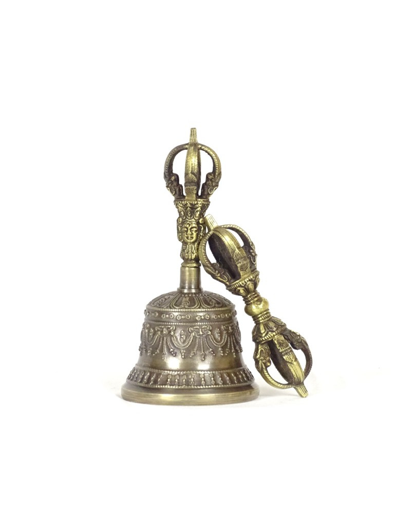 Acheter Cloche bouddhiste tibétaine en Bronze avec rembourrage